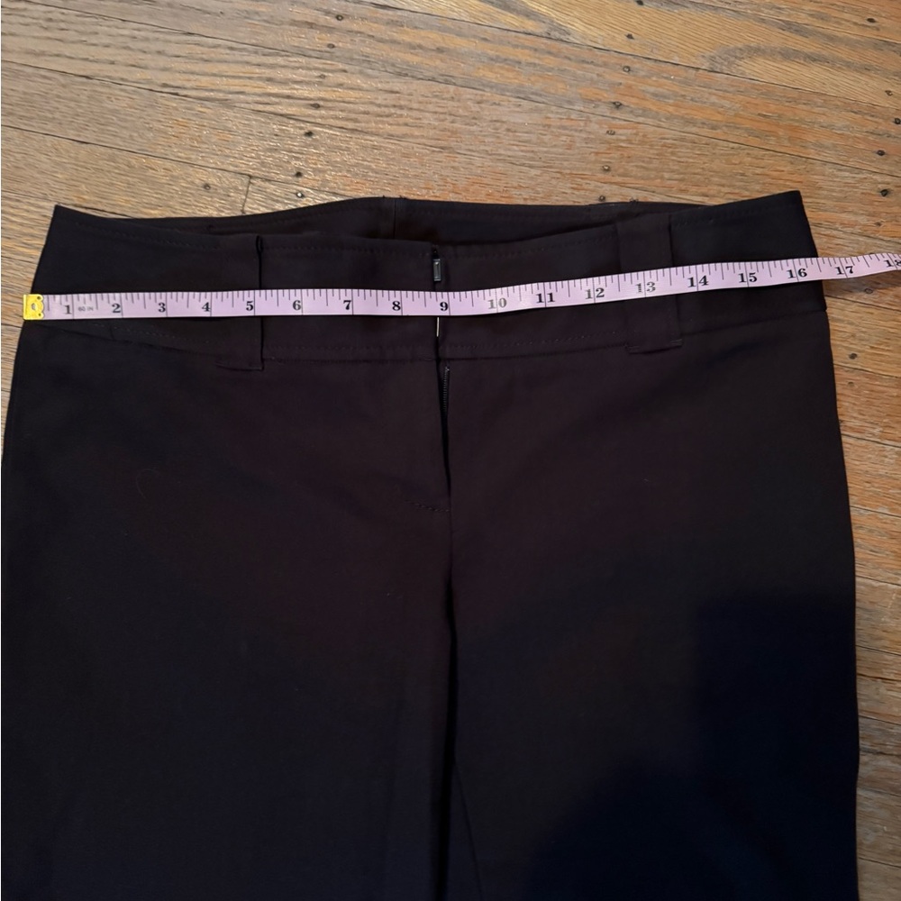ANN TAYLOR Lindsay Dress Pants Womens Sz 4 Chocolate/ Dark Brown Straight Ankle - Picture 8 of 12